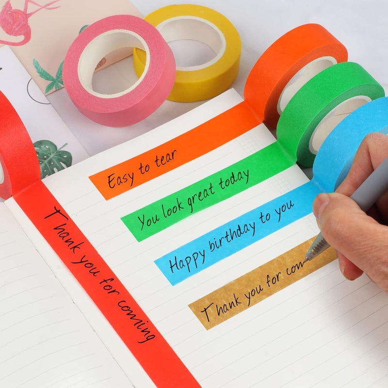Guirnd 12PCS Colored Masking Tape, Kids Art Supplies, DIY Craft Tape, Colored Tape Rolls, Colored Painters Tape, 1.7cm x 12m (2/3In x 13Yards) - Image 5